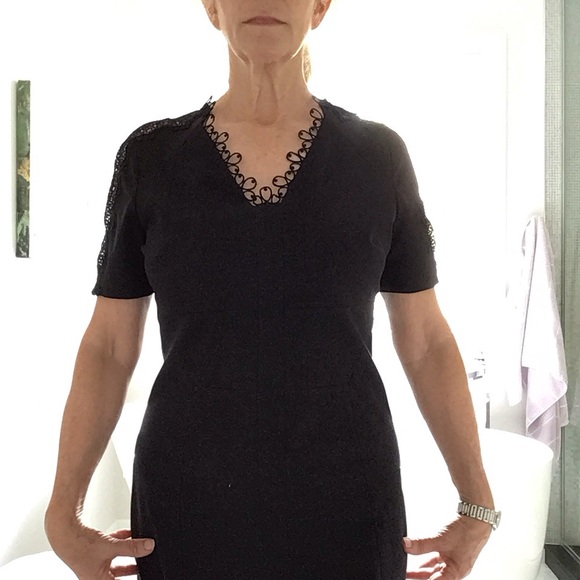 Elie Tahari knee length black dress - Picture 7 of 9